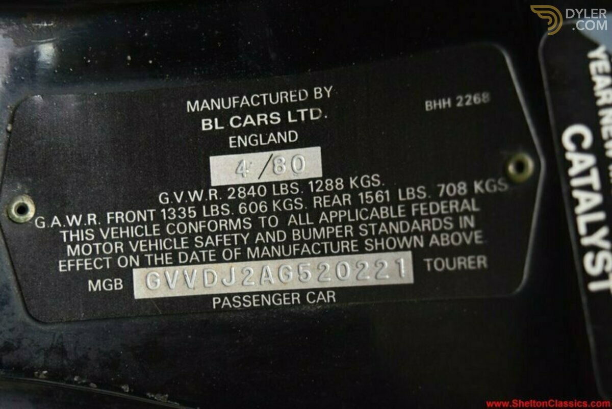 1980 MG MGB Limited Edition, foto 8