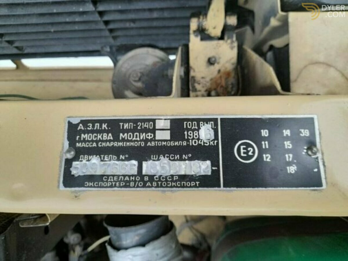1986 Moskvich 2140 auto in ITALIA, foto 8