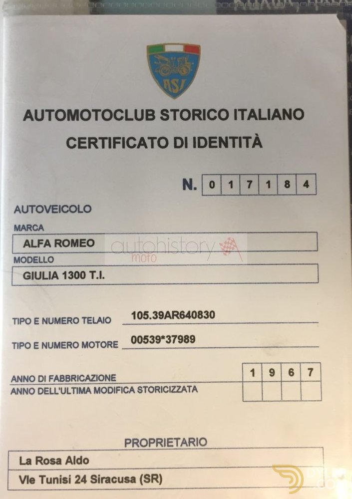 1967 Alfa Romeo Giulia 1300 Ti, foto 5