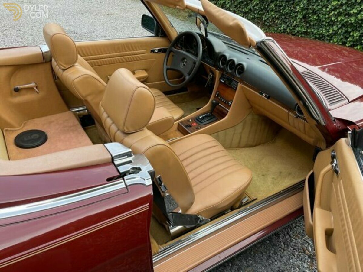 1983 Mercedes-Benz 380 SL R107 Roadster Orient red /Leather light brown, foto 3