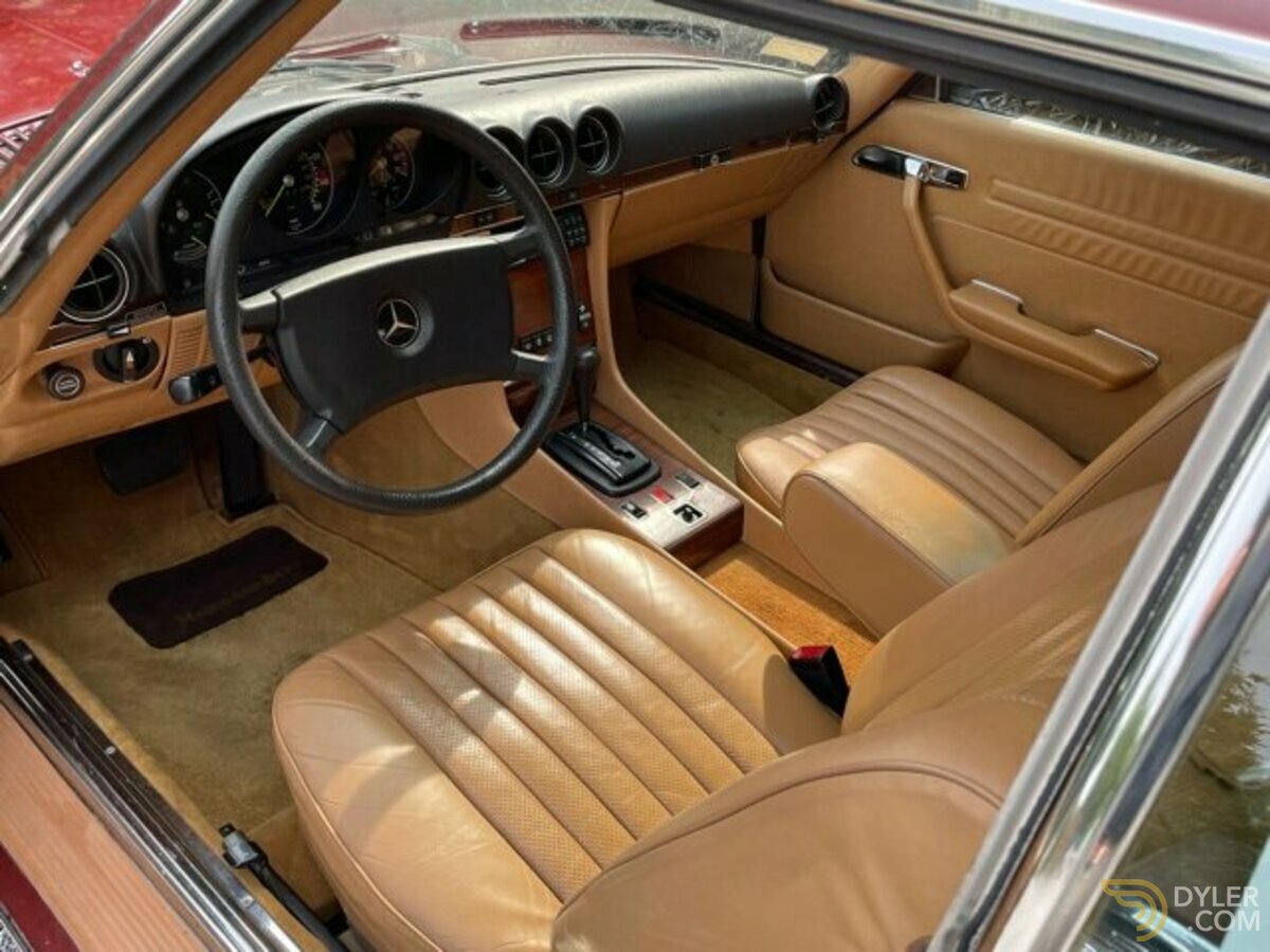 1983 Mercedes-Benz 380 SL R107 Roadster Orient red /Leather light brown, foto 6