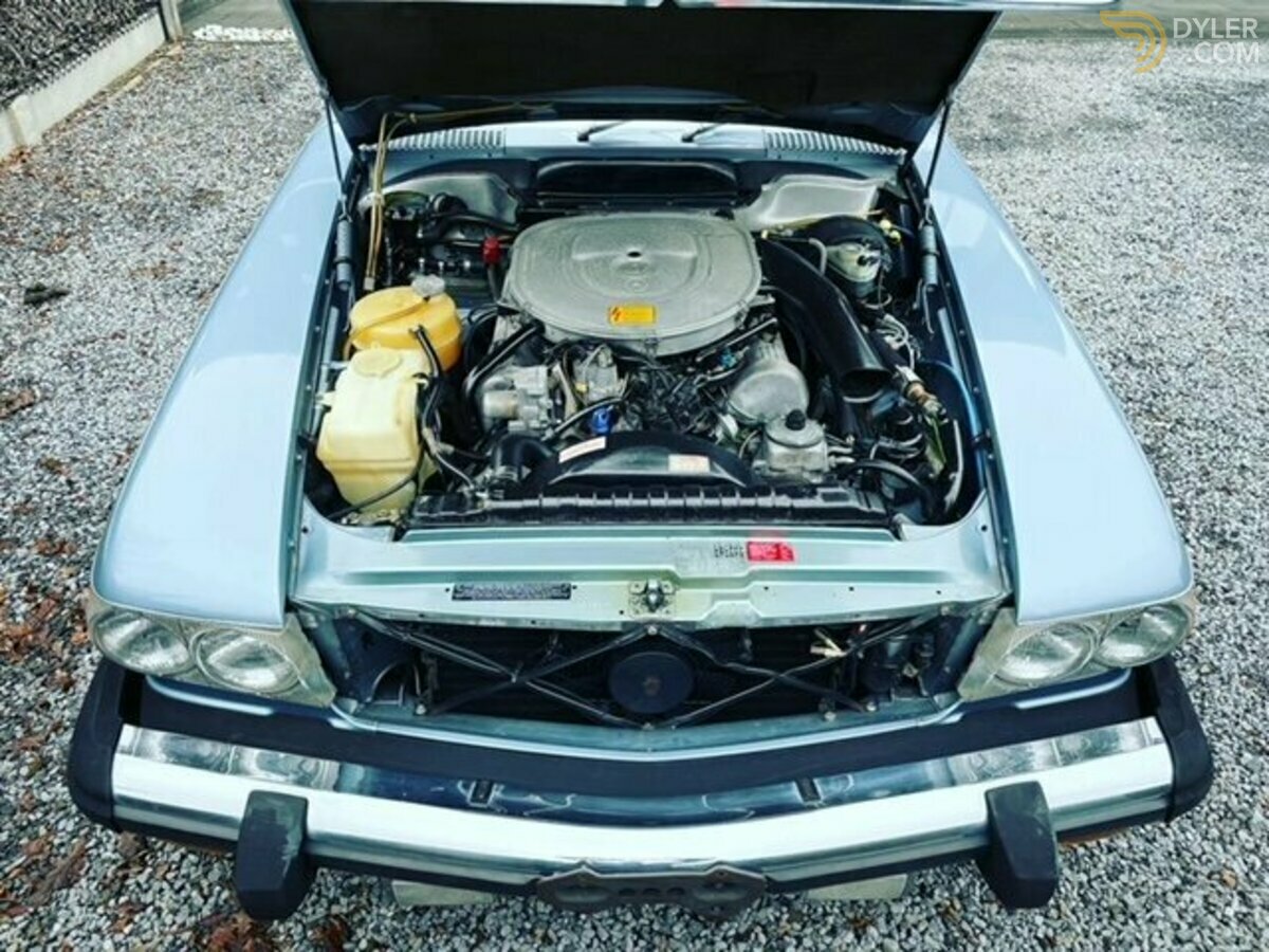 1985 Mercedes-Benz SL 380 Cabrio R107 + Hardtop in Diamond Blue Metallic, foto 7