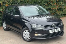 Volkswagen Polo 1.0 BlueMotion Tech S Euro 6 (s/s) 5dr (A/C) Fliesheck 2015 Schwarz