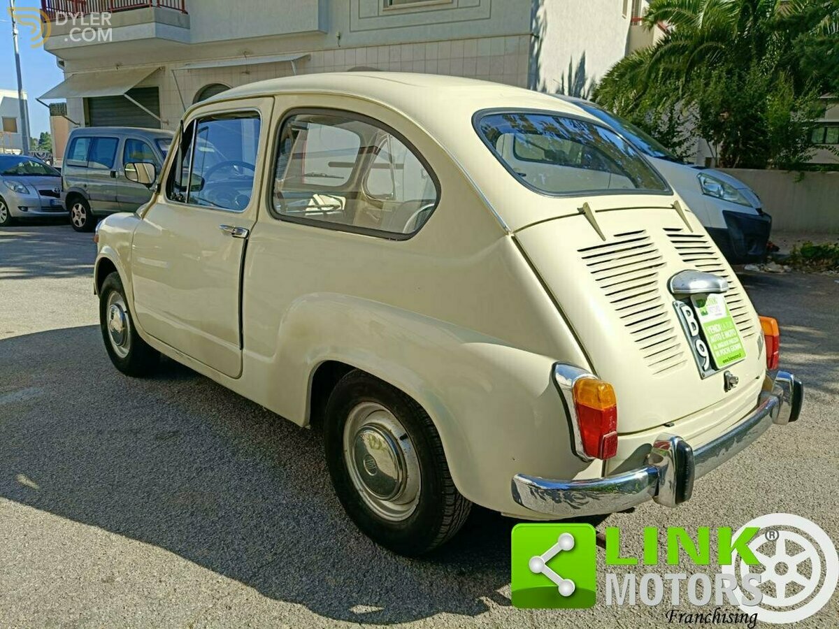 1969 Fiat 600 D FANALONA LIBRETTO E TARGHE ORIGINALI, foto 4