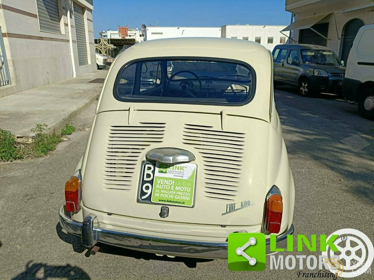 1969 Fiat 600 D FANALONA LIBRETTO E TARGHE ORIGINALI, foto 8