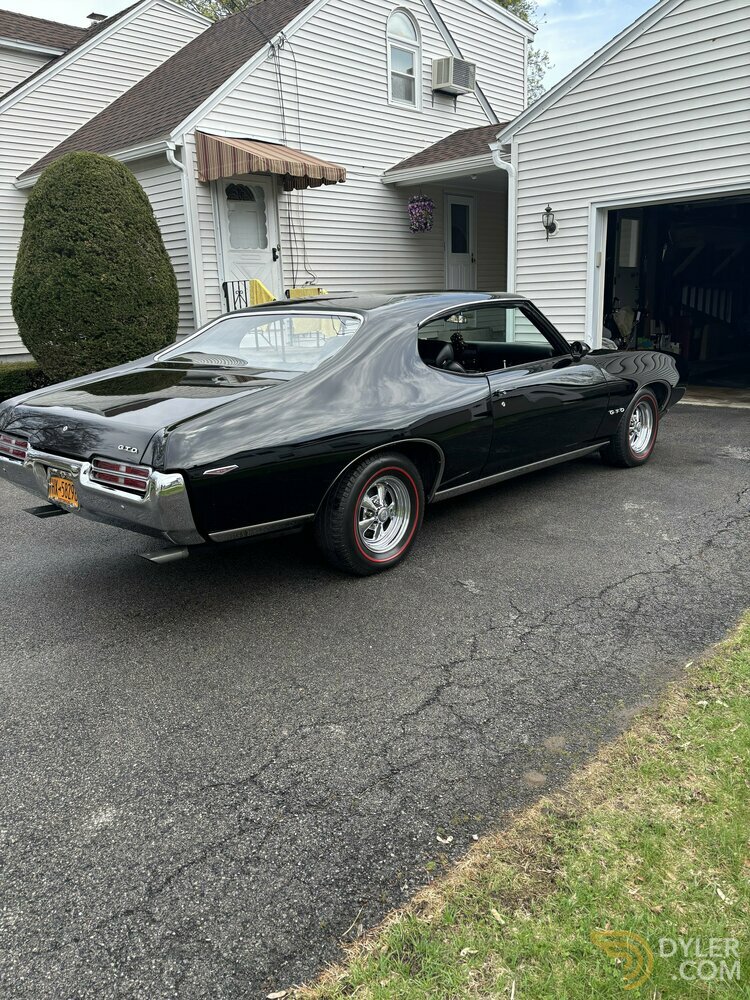 1969 Pontiac 2 door GTO. Numbers Matching Black with Black interior, foto 7