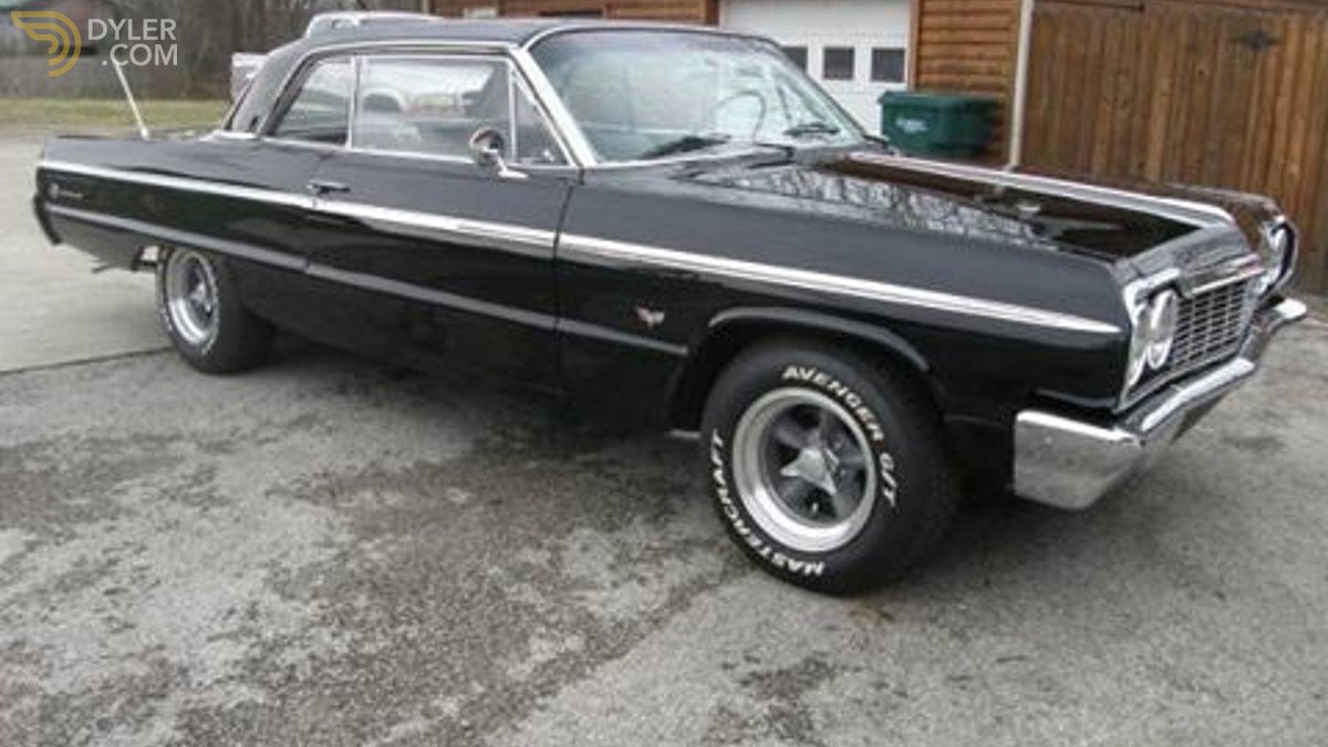 Chevrolet Impala Coupe 1964 Black Car for Sale.