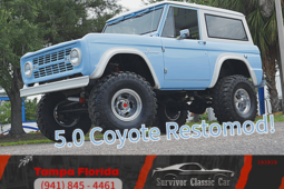Ford Bronco Restomod 4x4 SUV 1968 Blau