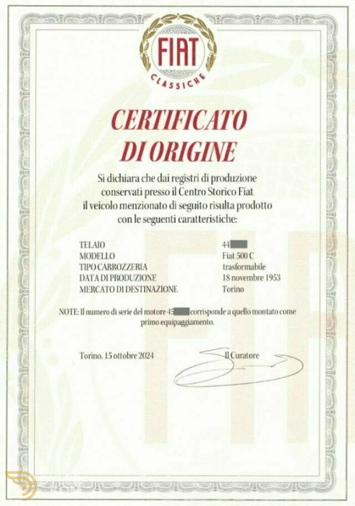 1953 Fiat 500 TOPOLINO, foto 2
