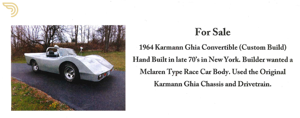 1964 Volkswagen Karmann-Ghia Custom Roadster, foto 6