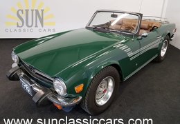Triumph TR6 Cabriolet / Roadster 1975 Green 1975 Triumph TR6 cabriolet good driving Car for Sale. 242202