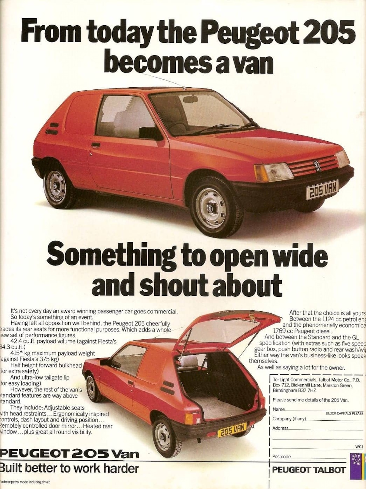 Peugeot 205 van version